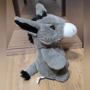 Gray and Black Stuffed Donkey Wishpets 2019 Toy